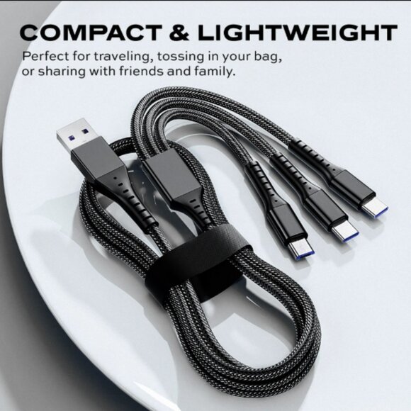 🌈4/$20 NIP Statik USB USB-C Lightning Micro-USB Omnicable Retail Price $12.99 - Picture 1 of 10